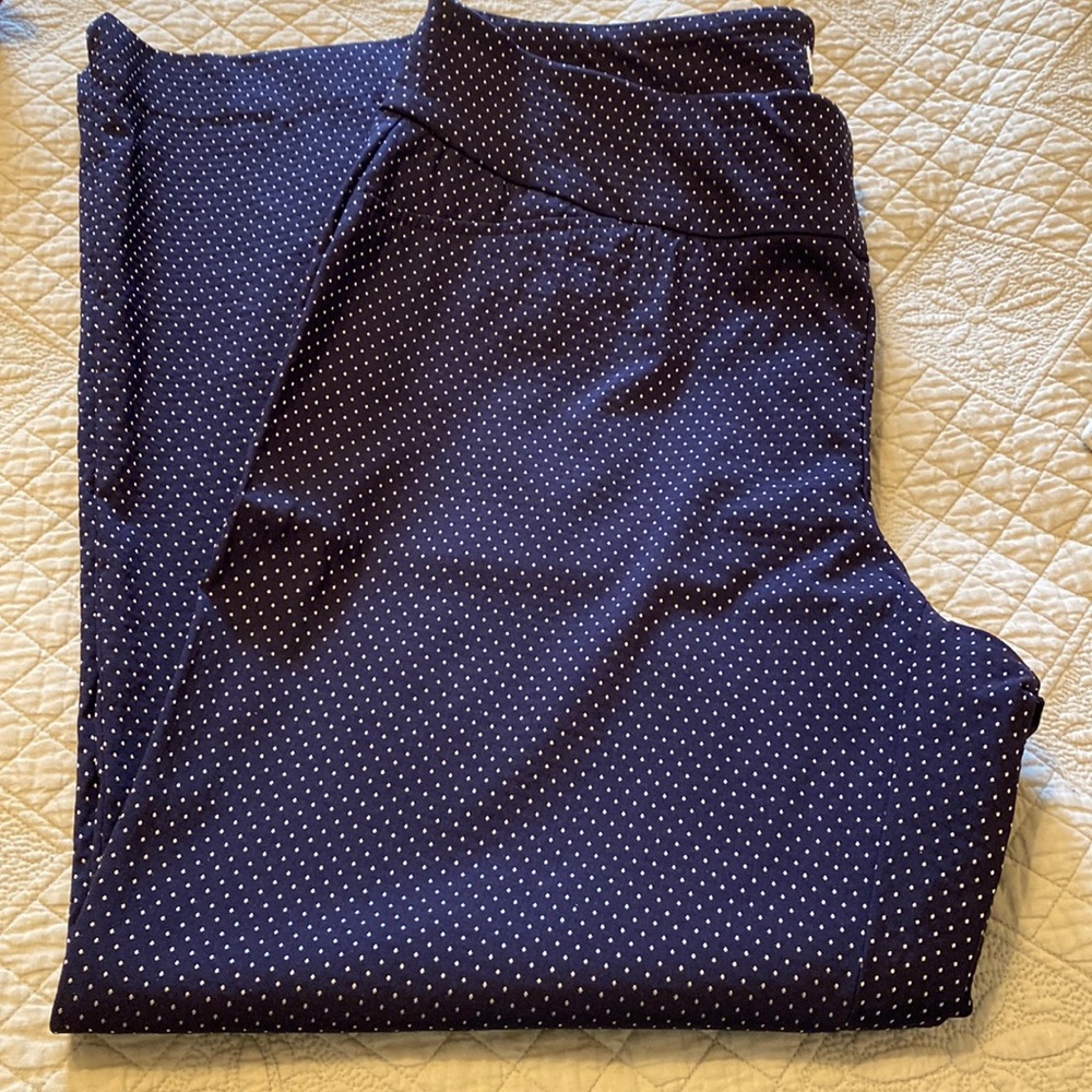 Charter club womens pant, navy with silver dots.
